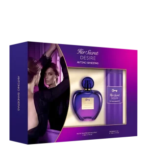 Conjunto Her Secret Desire Antonio Banderas Feminino – Eau de Toilette 80ml + Desodorante 150ml